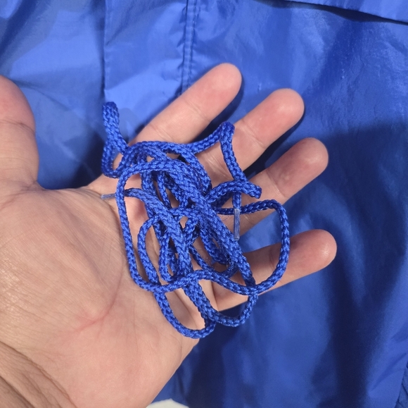 Vtg Adidas USA Made Blue Reflective Nylon Running Jacket Sz M Goretex? Rain - Picture 8 of 9